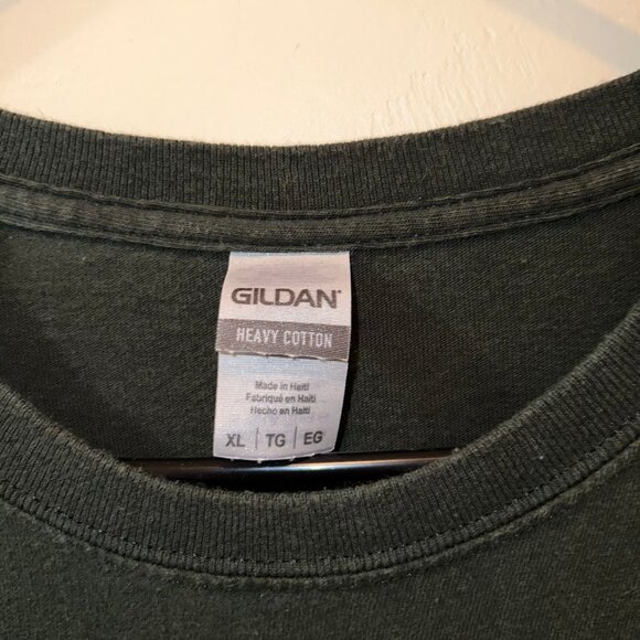 Gildan Olive Green Camping Shirt - Picture 4 of 5